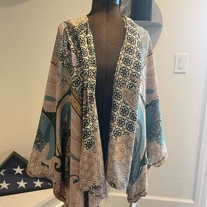 Geometric and paisley shawl